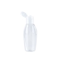 50ml sauce food grade clear pet empty alcohol small oil bottle with flip cap