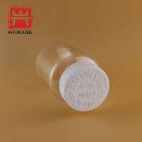 250ml Pet Clear Plastic Vitamin Capsule Container with Plastic Cap